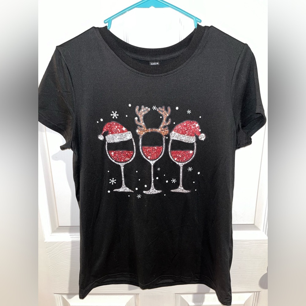 Wine Christmas T-shirt